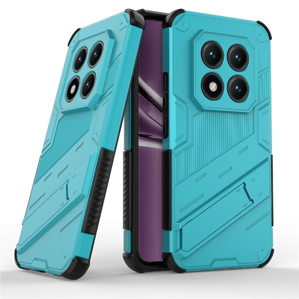 For Xiaomi Poco M8 Pro 5G / Redmi Note 15 Pro+ 5G (Global) Case PC + TPU Shockproof Phone Cover with Kickstand - Baby Blue