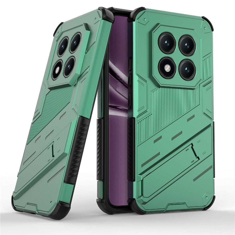 For Xiaomi Poco M8 Pro 5G / Redmi Note 15 Pro+ 5G (Global) Case PC + TPU Shockproof Phone Cover with Kickstand - Green