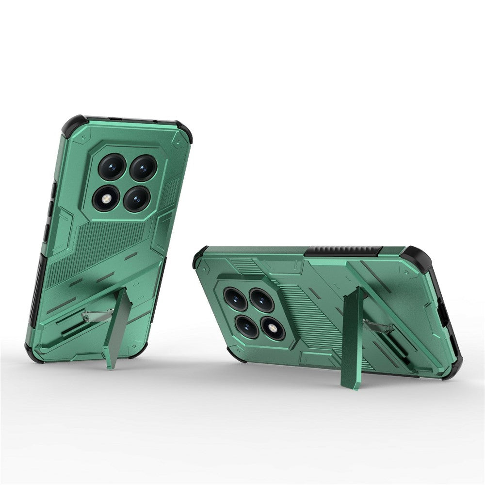 For Xiaomi Poco M8 Pro 5G / Redmi Note 15 Pro+ 5G (Global) Case PC + TPU Shockproof Phone Cover with Kickstand - Green