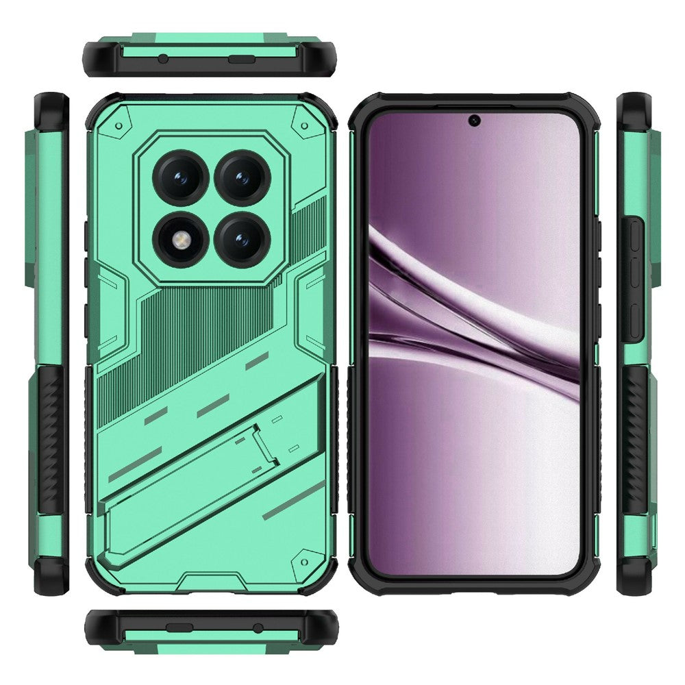 For Xiaomi Poco M8 Pro 5G / Redmi Note 15 Pro+ 5G (Global) Case PC + TPU Shockproof Phone Cover with Kickstand - Green