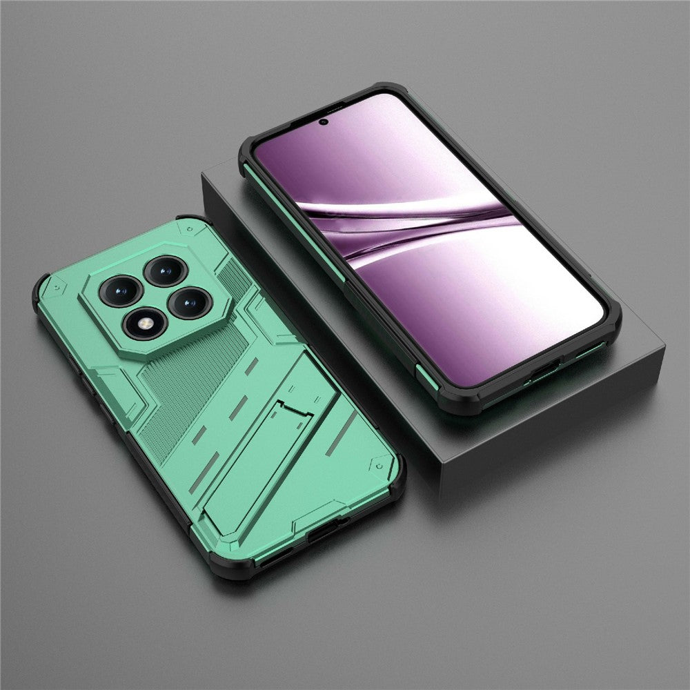 For Xiaomi Poco M8 Pro 5G / Redmi Note 15 Pro+ 5G (Global) Case PC + TPU Shockproof Phone Cover with Kickstand - Green
