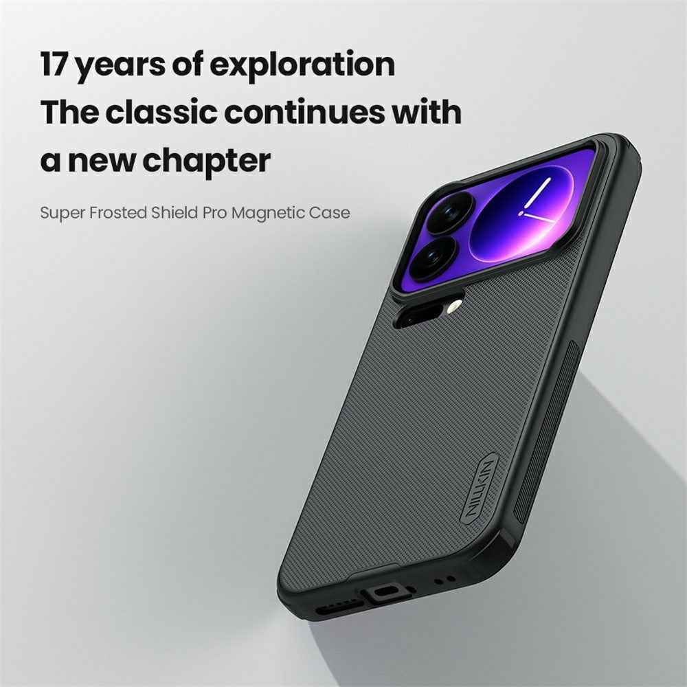 NILLKIN Frosted Shield Pro for Xiaomi 17 Pro Magnetic Case PC + TPU Phone Cover