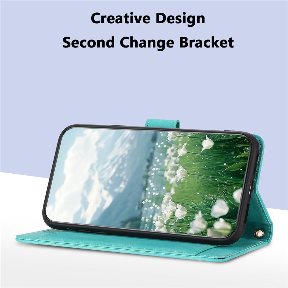For Xiaomi Poco M8 Pro 5G / Redmi Note 15 Pro+ 5G (Global) Case Tulip Leather Phone Cover with 5 Card Slots Wallet - Green