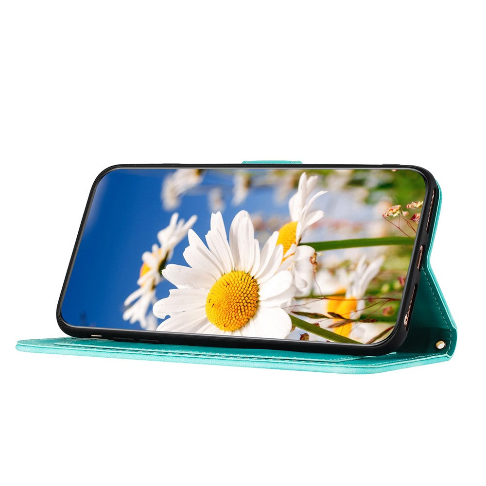 For Xiaomi Redmi Note 15 Pro 5G (Global) Case PU Leather Floral Phone Cover with Card Slots - Green