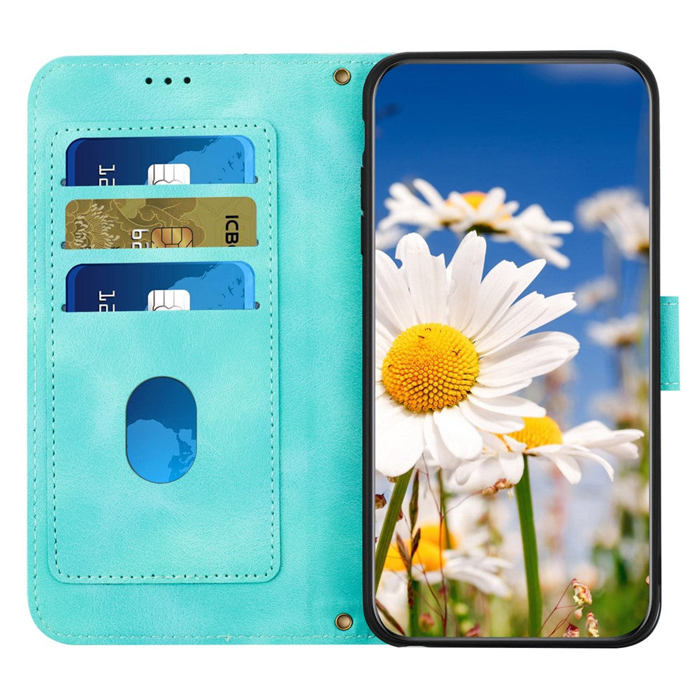 For Xiaomi Redmi Note 15 Pro 5G (Global) Case PU Leather Floral Phone Cover with Card Slots - Green