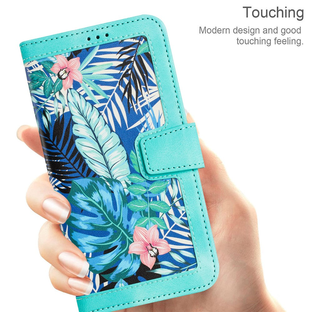 For Xiaomi Redmi Note 15 Pro 5G (Global) Case PU Leather Floral Phone Cover with Card Slots - Green