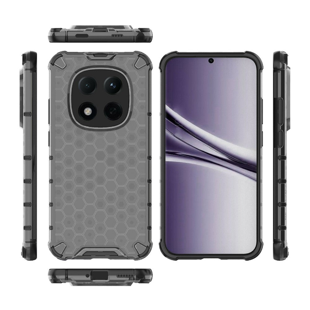 For Xiaomi Redmi Note 15 Pro 5G (Global) Case PC + TPU Phone Cover Honeycomb Shape - Black
