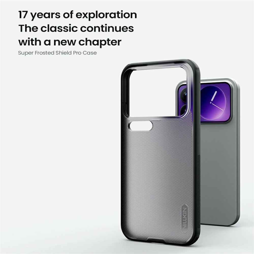 NILLKIN Super Frosted Shield Pro For Xiaomi 17 Pro Case Matte PC TPU Clear Black Phone Back Cover