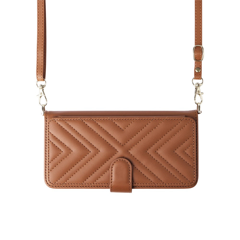 For-Samsung-Galaxy-S26-Edge-Case-with-Shoulder-/-Wrist-Strap-Leather-Phone-Cover-Stand-Wallet-Brown