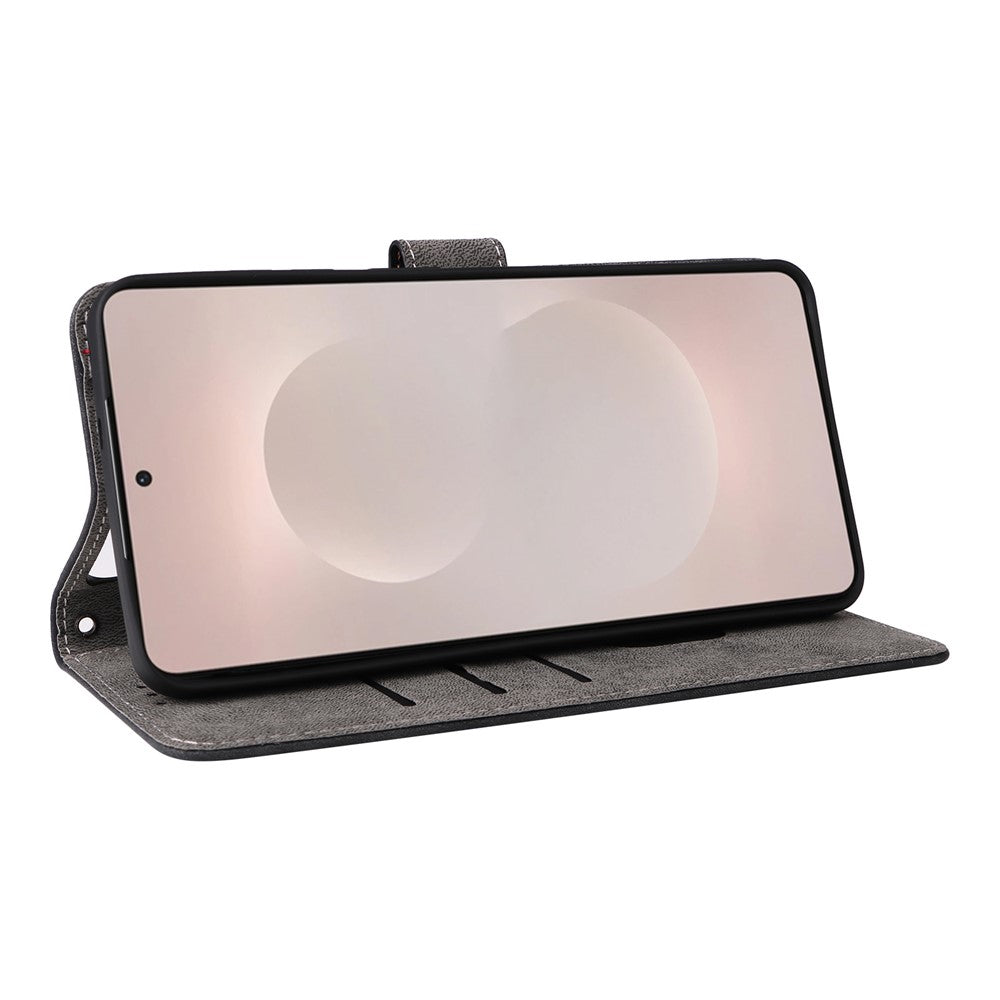 For-Samsung-Galaxy-S26-Edge-Case-Wallet-RFID-Blocking-PU-Leather-Phone-Cover-Stand-with-Strap-Black