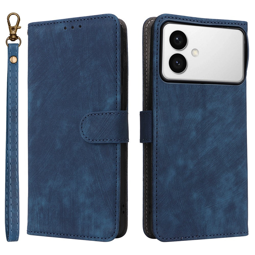 For-Samsung-Galaxy-S26-Edge-Case-Wallet-RFID-Blocking-PU-Leather-Phone-Cover-Stand-with-Strap-Blue