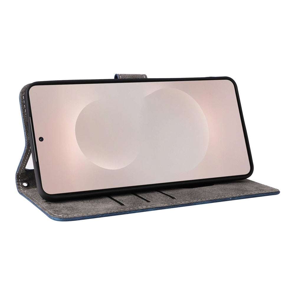 For-Samsung-Galaxy-S26-Edge-Case-Wallet-RFID-Blocking-PU-Leather-Phone-Cover-Stand-with-Strap-Blue