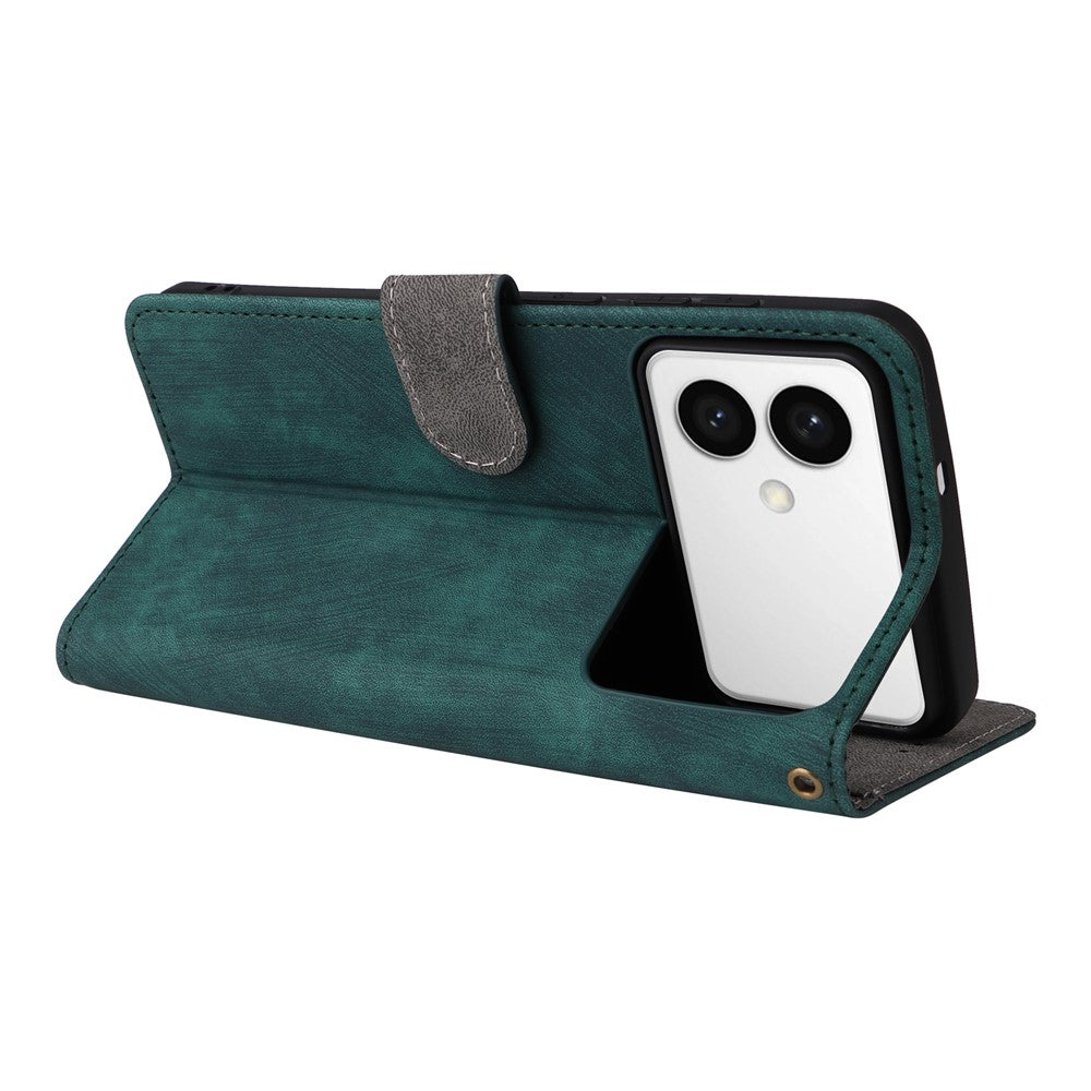 For-Samsung-Galaxy-S26-Edge-Case-Wallet-RFID-Blocking-PU-Leather-Phone-Cover-Stand-with-Strap-Green