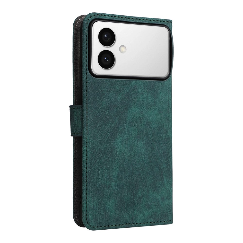 For-Samsung-Galaxy-S26-Edge-Case-Wallet-RFID-Blocking-PU-Leather-Phone-Cover-Stand-with-Strap-Green