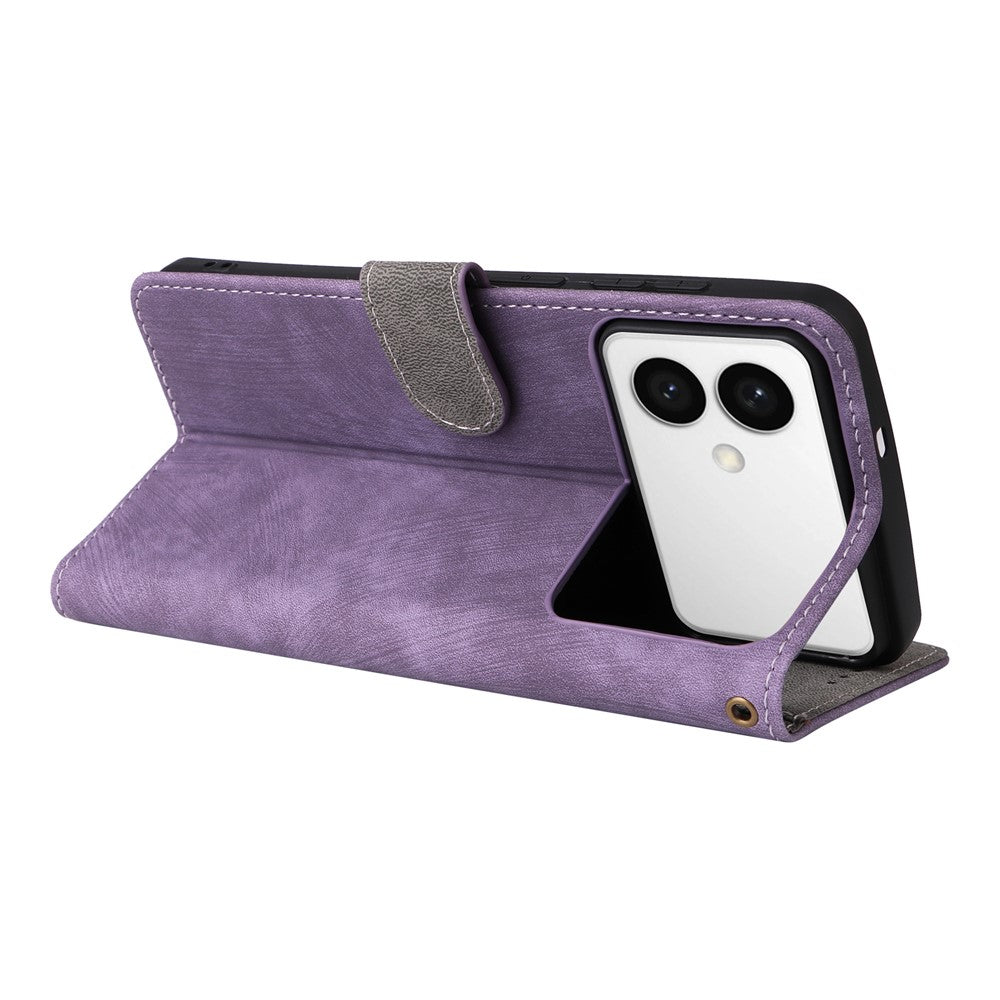 For-Samsung-Galaxy-S26-Edge-Case-Wallet-RFID-Blocking-PU-Leather-Phone-Cover-Stand-with-Strap-Purple