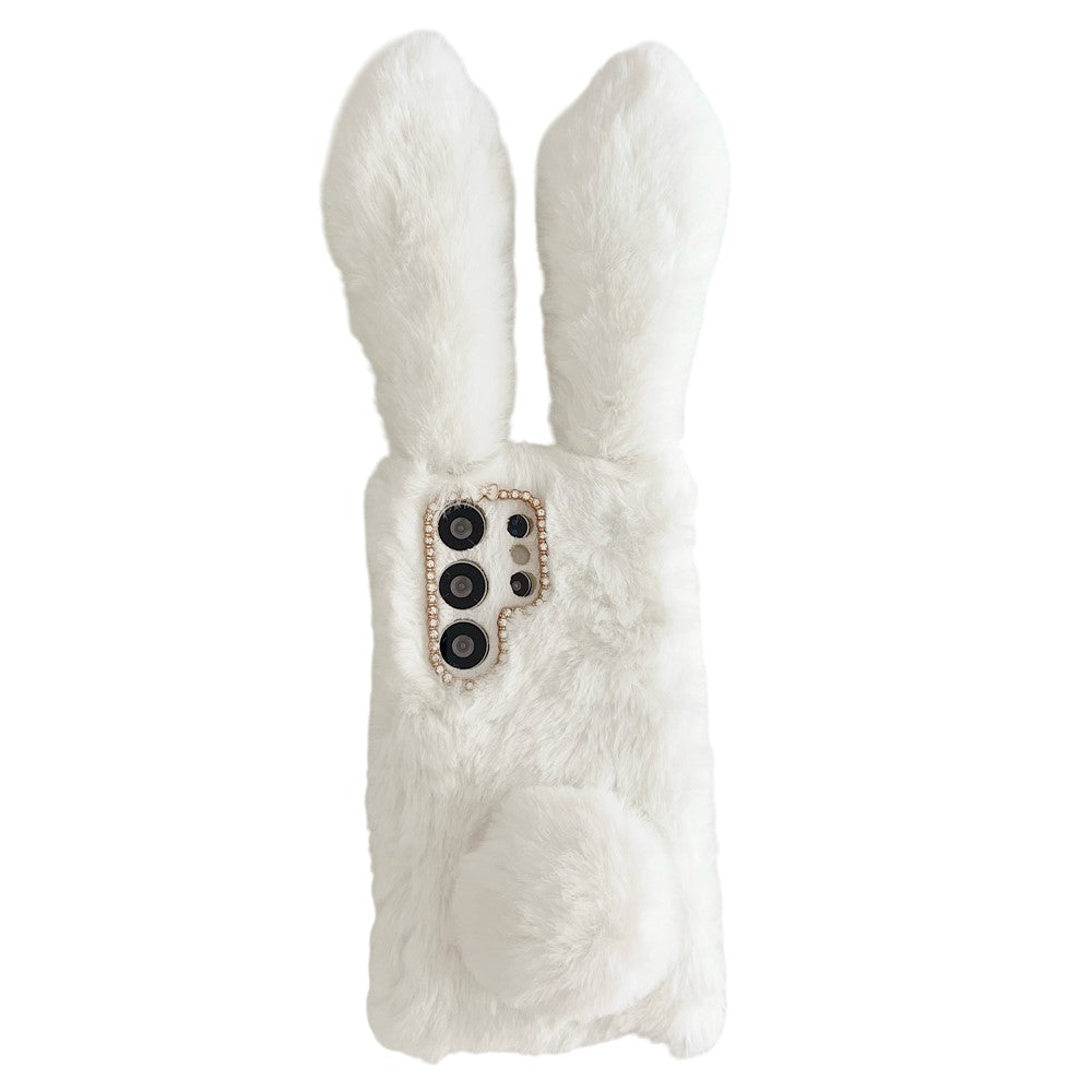 For-Samsung-Galaxy-S26-Ultra-Case-Plush-Cute-Bunny-Winter-Fluffy-TPU-Phone-Cover-White