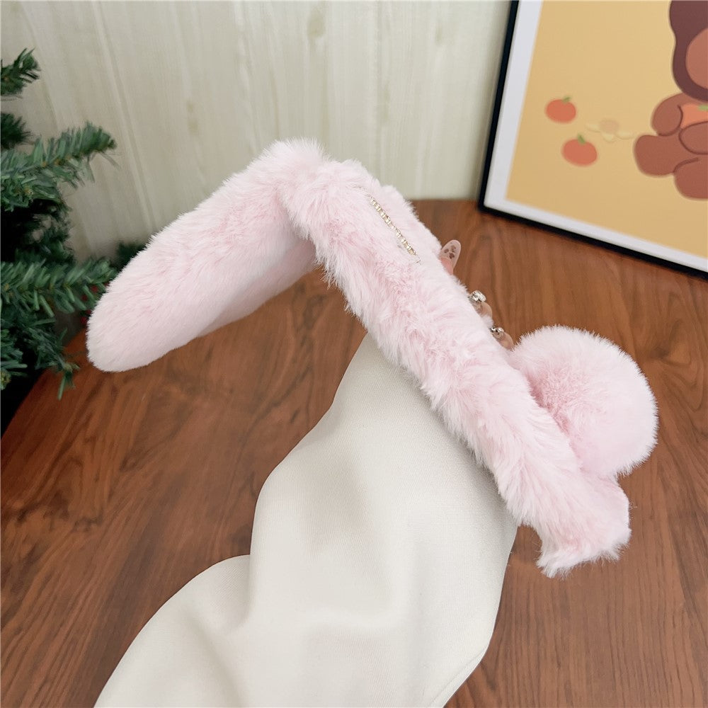 For-Samsung-Galaxy-S26-Ultra-Case-Plush-Cute-Bunny-Winter-Fluffy-TPU-Phone-Cover-White