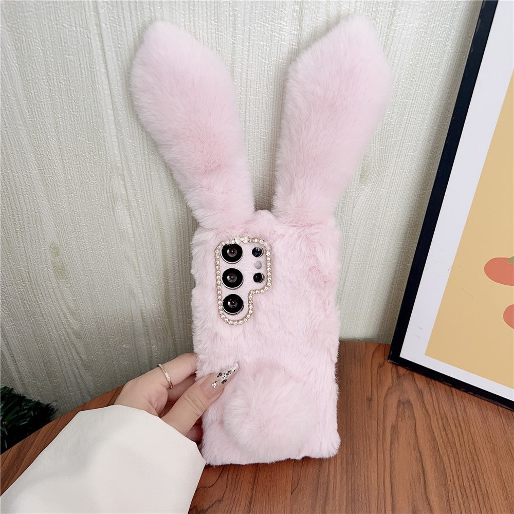 For-Samsung-Galaxy-S26-Ultra-Case-Plush-Cute-Bunny-Winter-Fluffy-TPU-Phone-Cover-Pink
