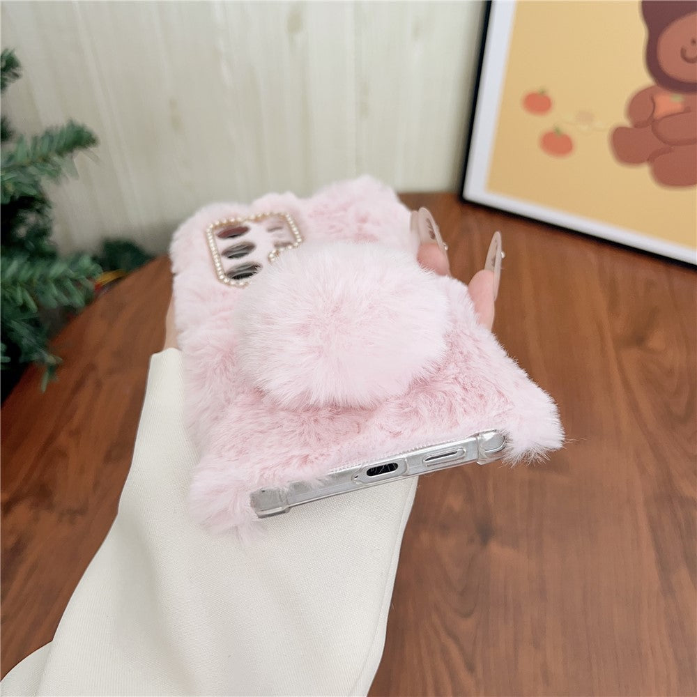 For-Samsung-Galaxy-S26-Ultra-Case-Plush-Cute-Bunny-Winter-Fluffy-TPU-Phone-Cover-Pink
