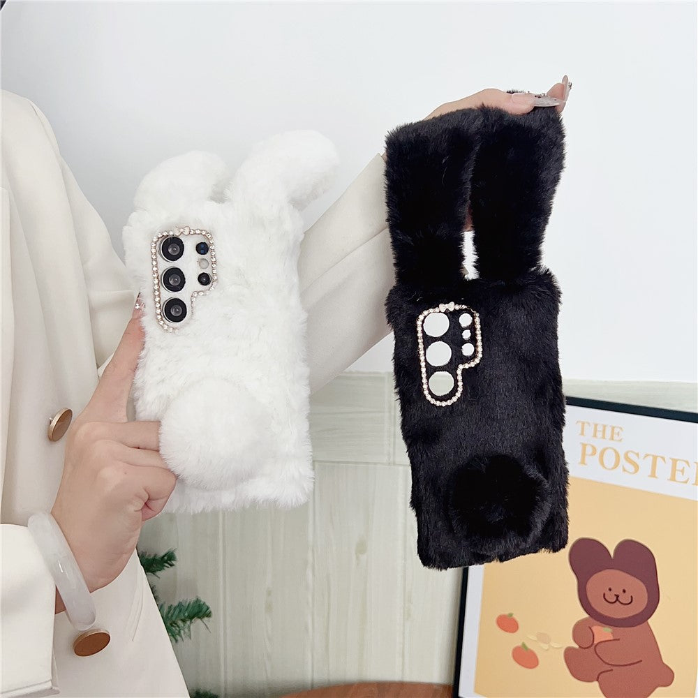 For-Samsung-Galaxy-S26-Ultra-Case-Plush-Cute-Bunny-Winter-Fluffy-TPU-Phone-Cover-Pink