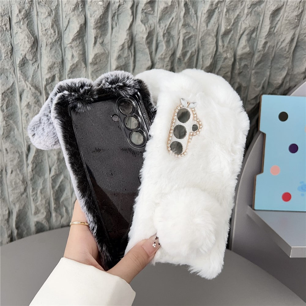 For-Samsung-Galaxy-S26-/-S26-Pro-Case-Plush-Cute-Bunny-Winter-Fluffy-TPU-Phone-Cover-Pink