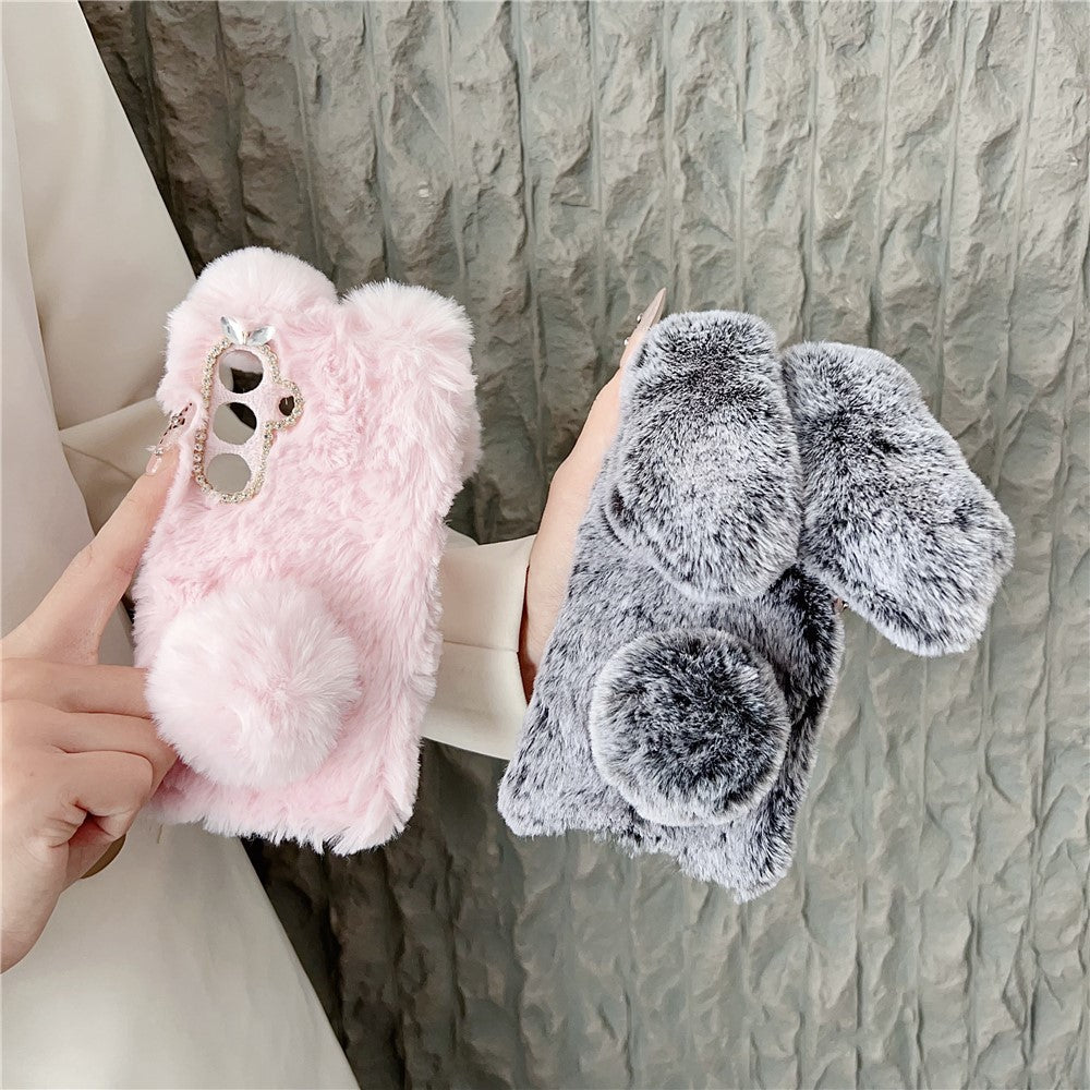 For-Samsung-Galaxy-S26-/-S26-Pro-Case-Plush-Cute-Bunny-Winter-Fluffy-TPU-Phone-Cover-Pink
