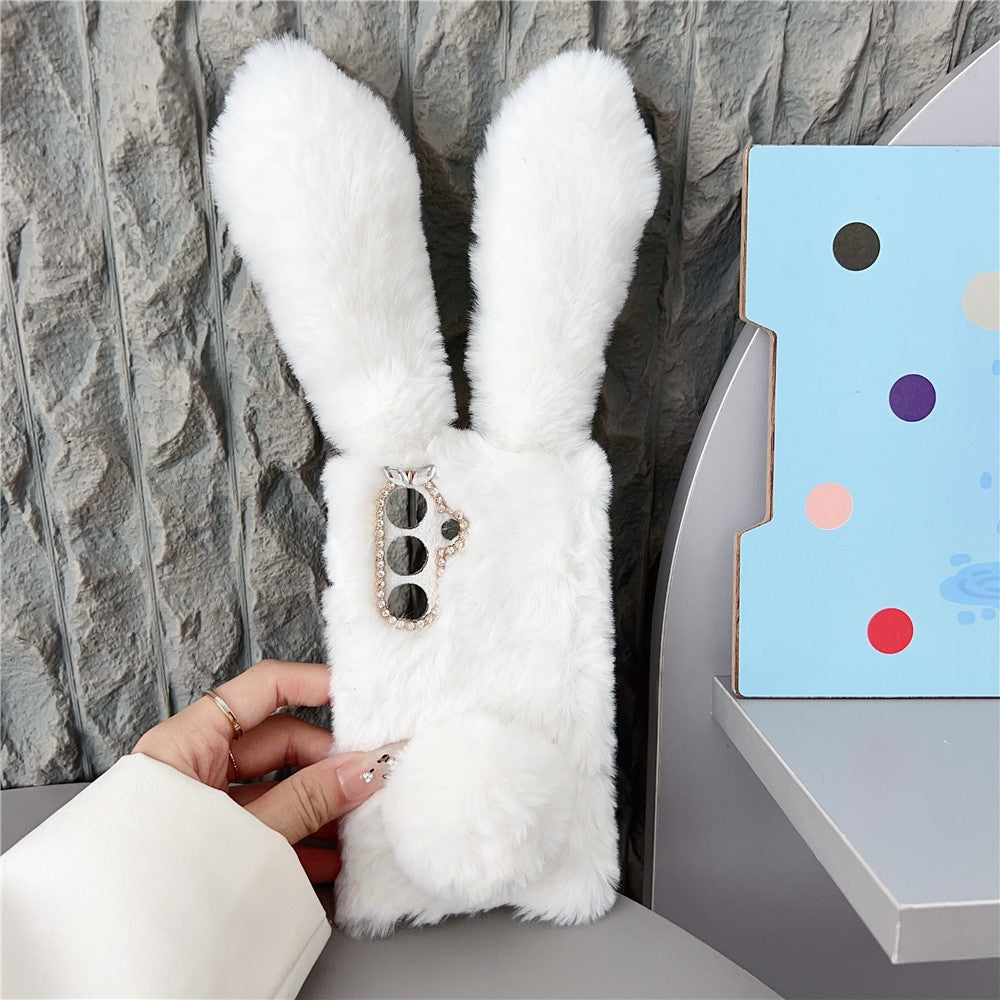 For-Samsung-Galaxy-S26-/-S26-Pro-Case-Plush-Cute-Bunny-Winter-Fluffy-TPU-Phone-Cover-White