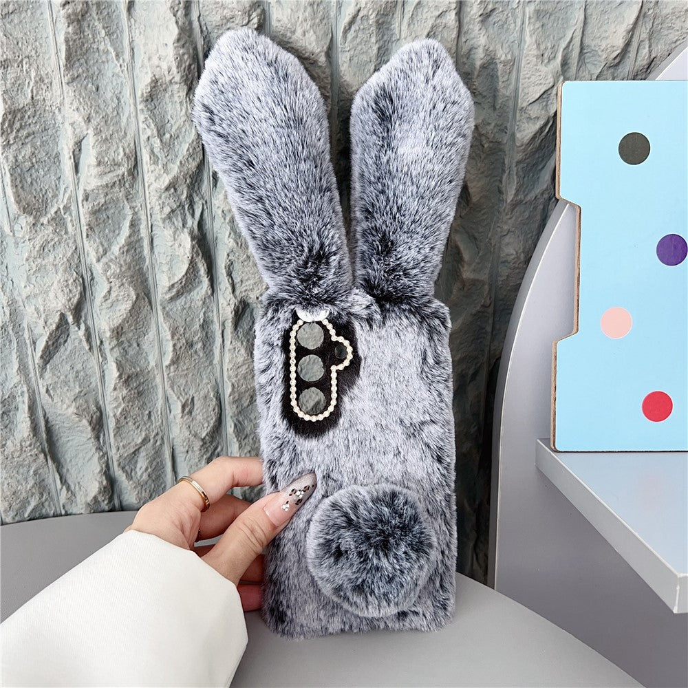 For-Samsung-Galaxy-S26-/-S26-Pro-Case-Plush-Cute-Bunny-Winter-Fluffy-TPU-Phone-Cover-Dark-Grey