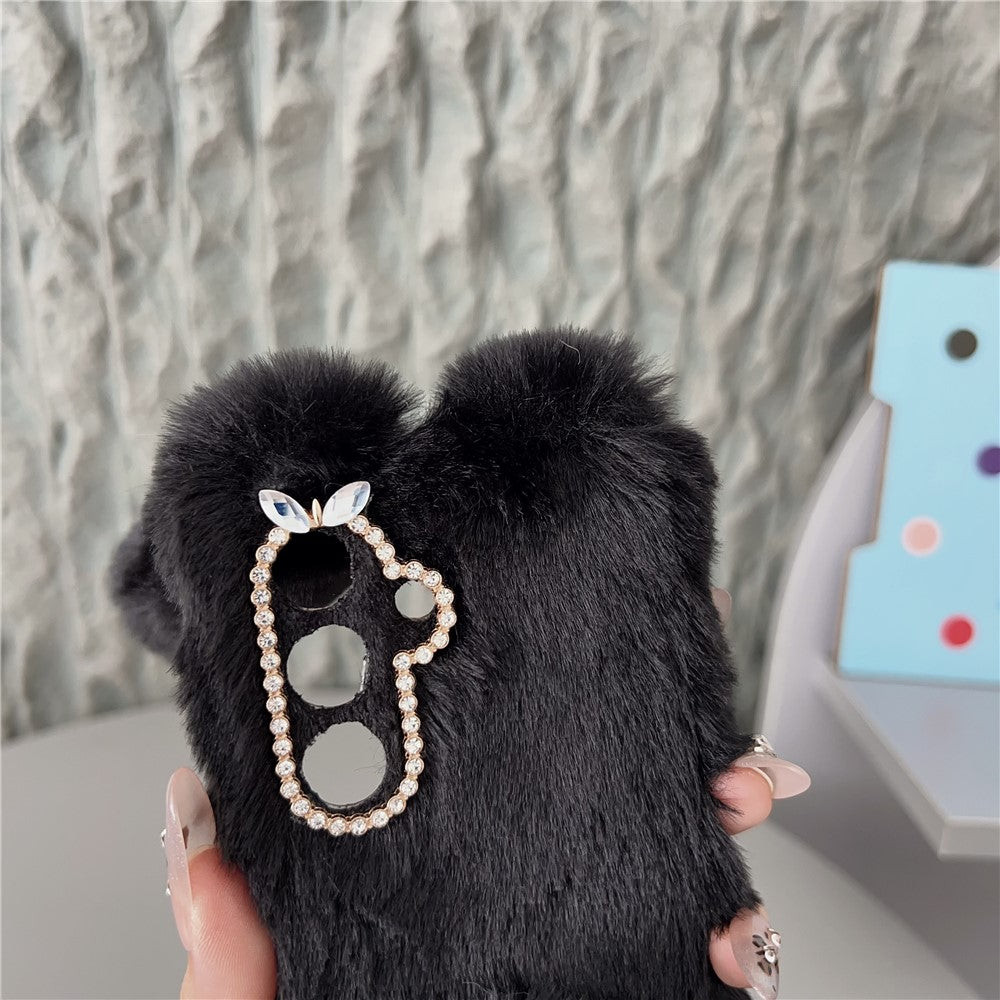 For-Samsung-Galaxy-S26-/-S26-Pro-Case-Plush-Cute-Bunny-Winter-Fluffy-TPU-Phone-Cover-Dark-Grey