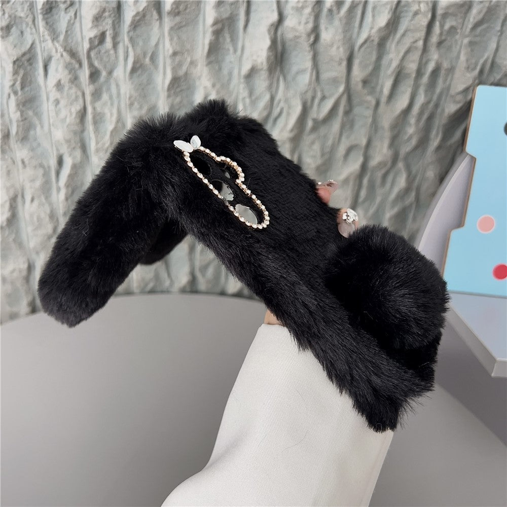 For-Samsung-Galaxy-S26-/-S26-Pro-Case-Plush-Cute-Bunny-Winter-Fluffy-TPU-Phone-Cover-Black