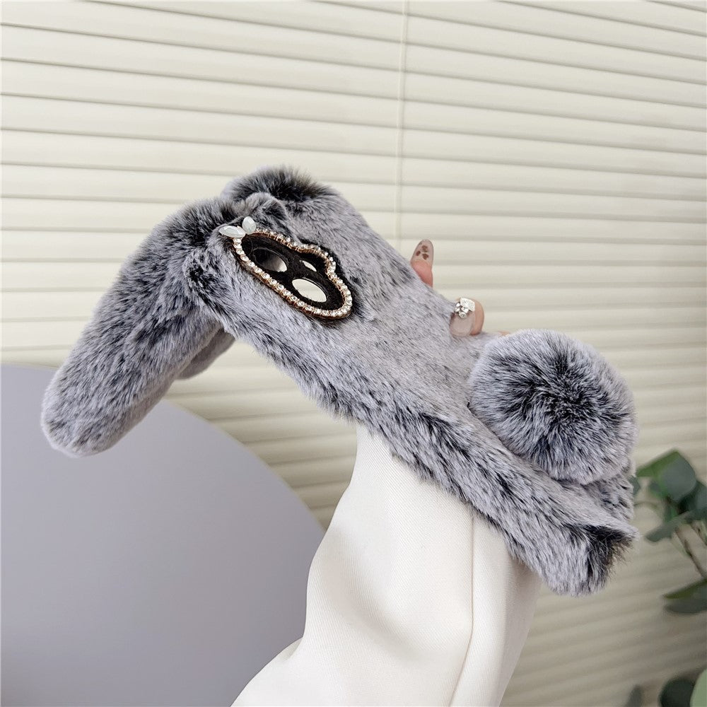 For-Samsung-Galaxy-S26-Edge-Case-Plush-Cute-Bunny-Winter-Fluffy-TPU-Phone-Cover-Black