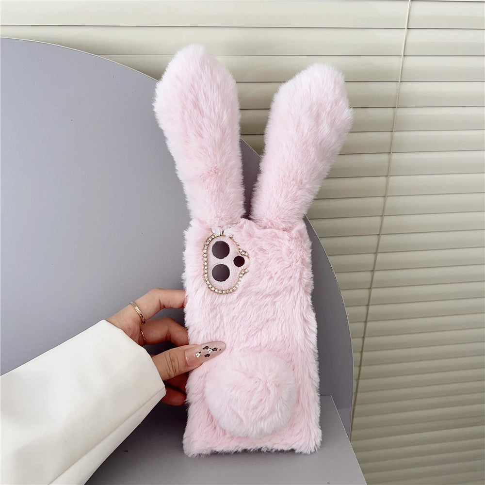 For-Samsung-Galaxy-S26-Edge-Case-Plush-Cute-Bunny-Winter-Fluffy-TPU-Phone-Cover-Pink