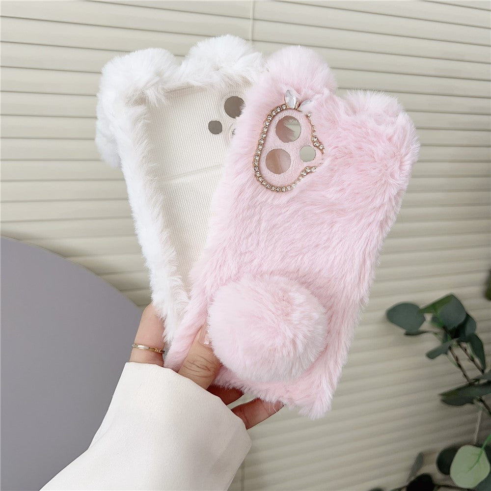 For-Samsung-Galaxy-S26-Edge-Case-Plush-Cute-Bunny-Winter-Fluffy-TPU-Phone-Cover-Pink