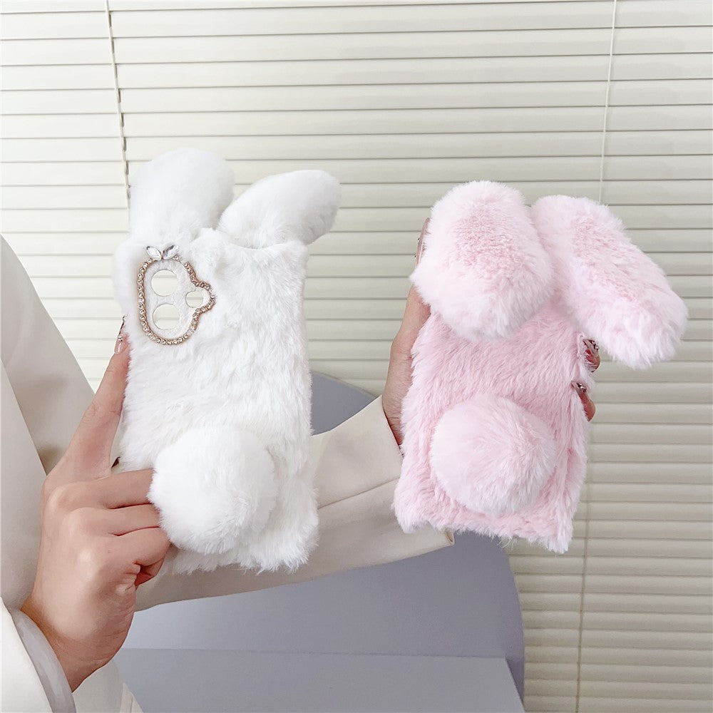 For-Samsung-Galaxy-S26-Edge-Case-Plush-Cute-Bunny-Winter-Fluffy-TPU-Phone-Cover-Pink