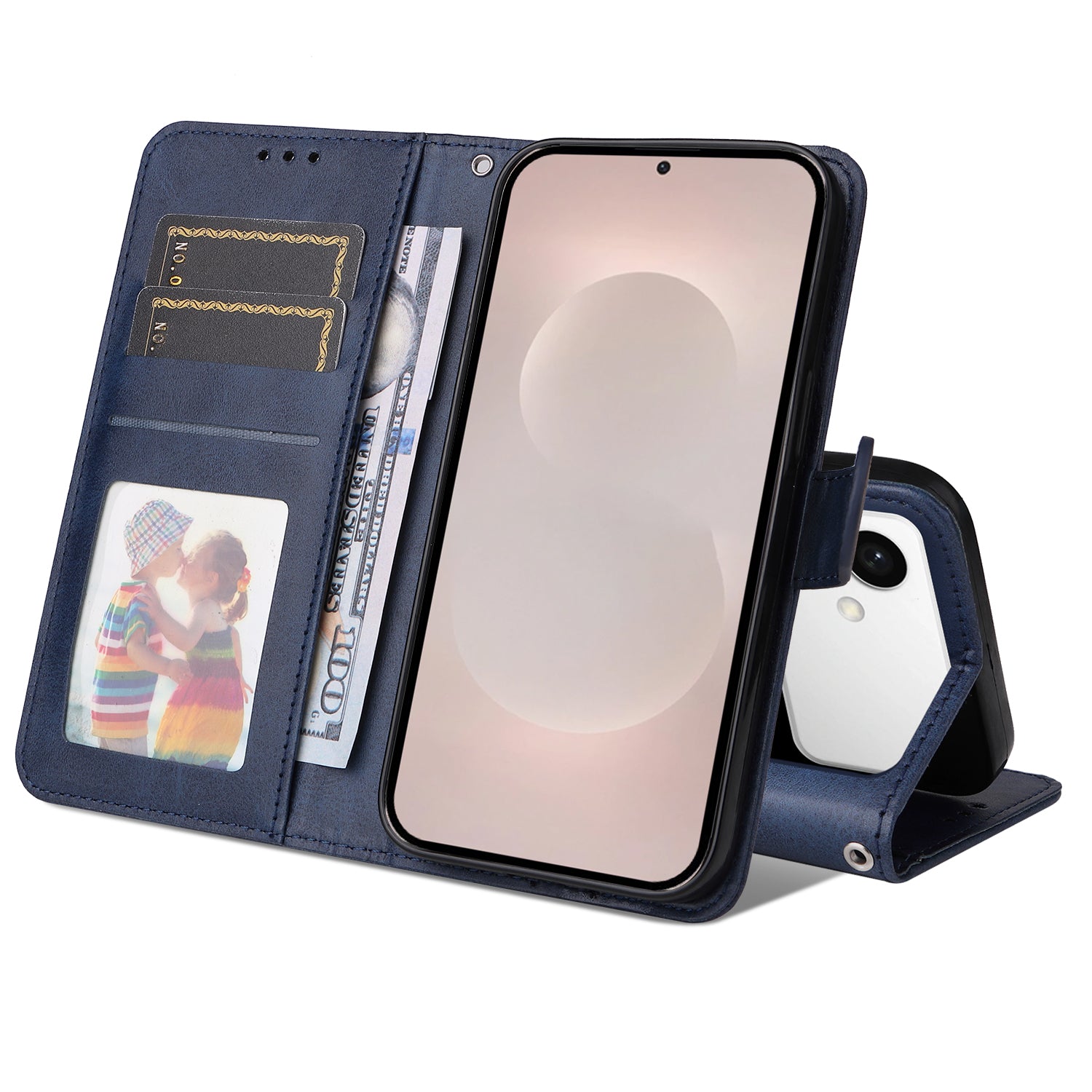 For-Samsung-Galaxy-S26-Edge-Case-Wallet-PU-Leather-Folio-Flip-Phone-Cover-Blue