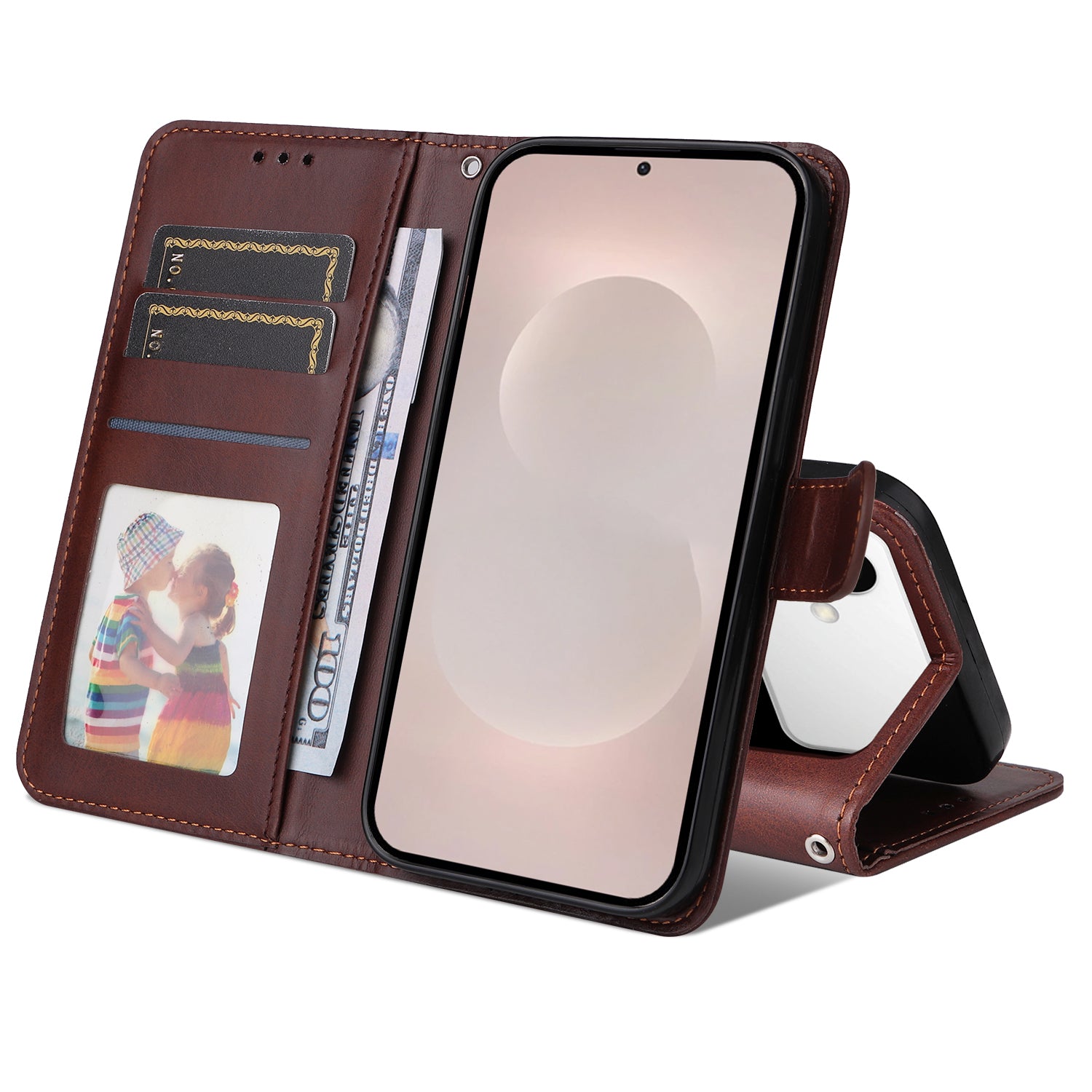For-Samsung-Galaxy-S26-Edge-Case-Wallet-PU-Leather-Folio-Flip-Phone-Cover-Brown