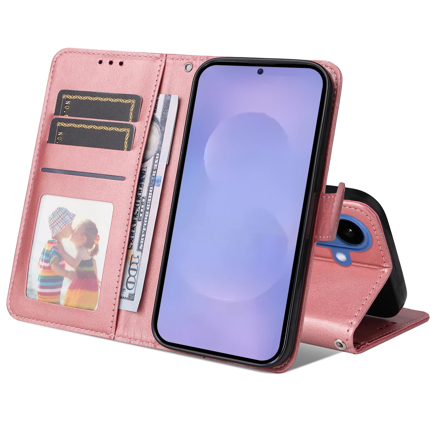 For-Samsung-Galaxy-S26-/-S26-Pro-Case-Wallet-PU-Leather-Folio-Flip-Phone-Cover-Pink