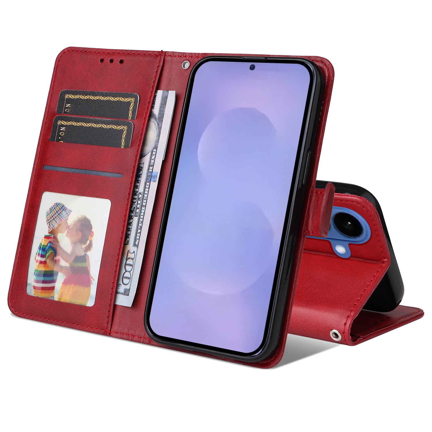 For-Samsung-Galaxy-S26-/-S26-Pro-Case-Wallet-PU-Leather-Folio-Flip-Phone-Cover-Red