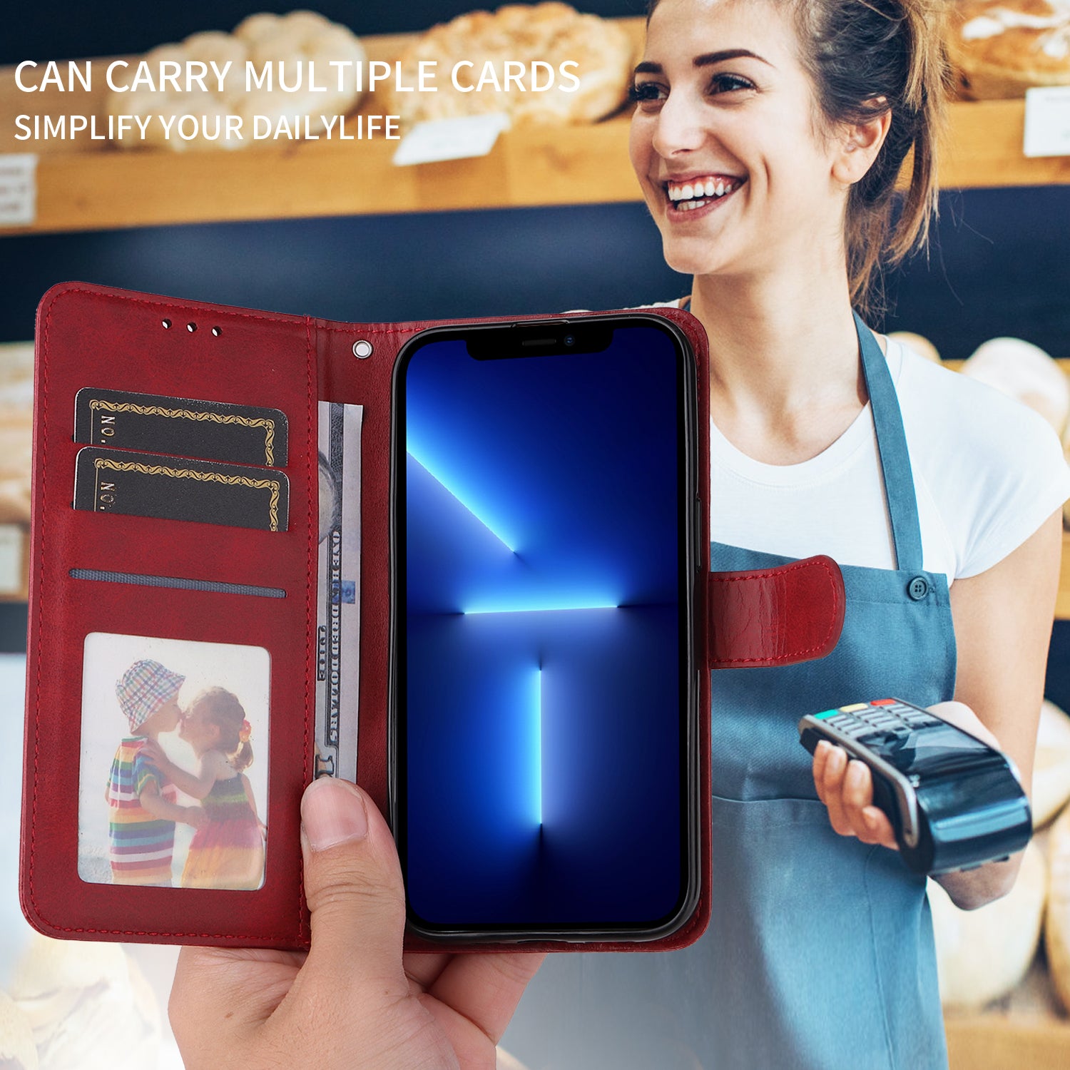 For-Samsung-Galaxy-S26-/-S26-Pro-Case-Wallet-PU-Leather-Folio-Flip-Phone-Cover-Red