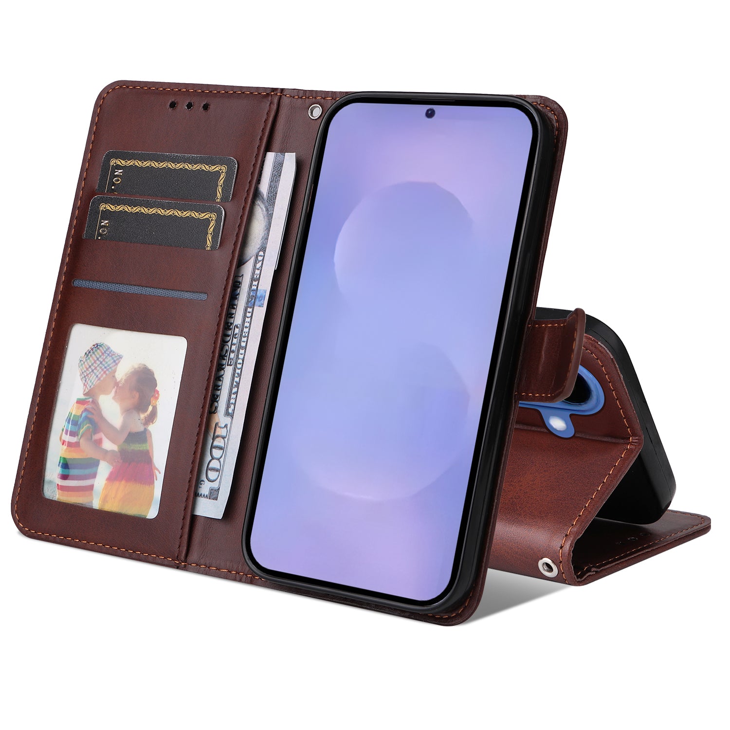 For-Samsung-Galaxy-S26-/-S26-Pro-Case-Wallet-PU-Leather-Folio-Flip-Phone-Cover-Brown