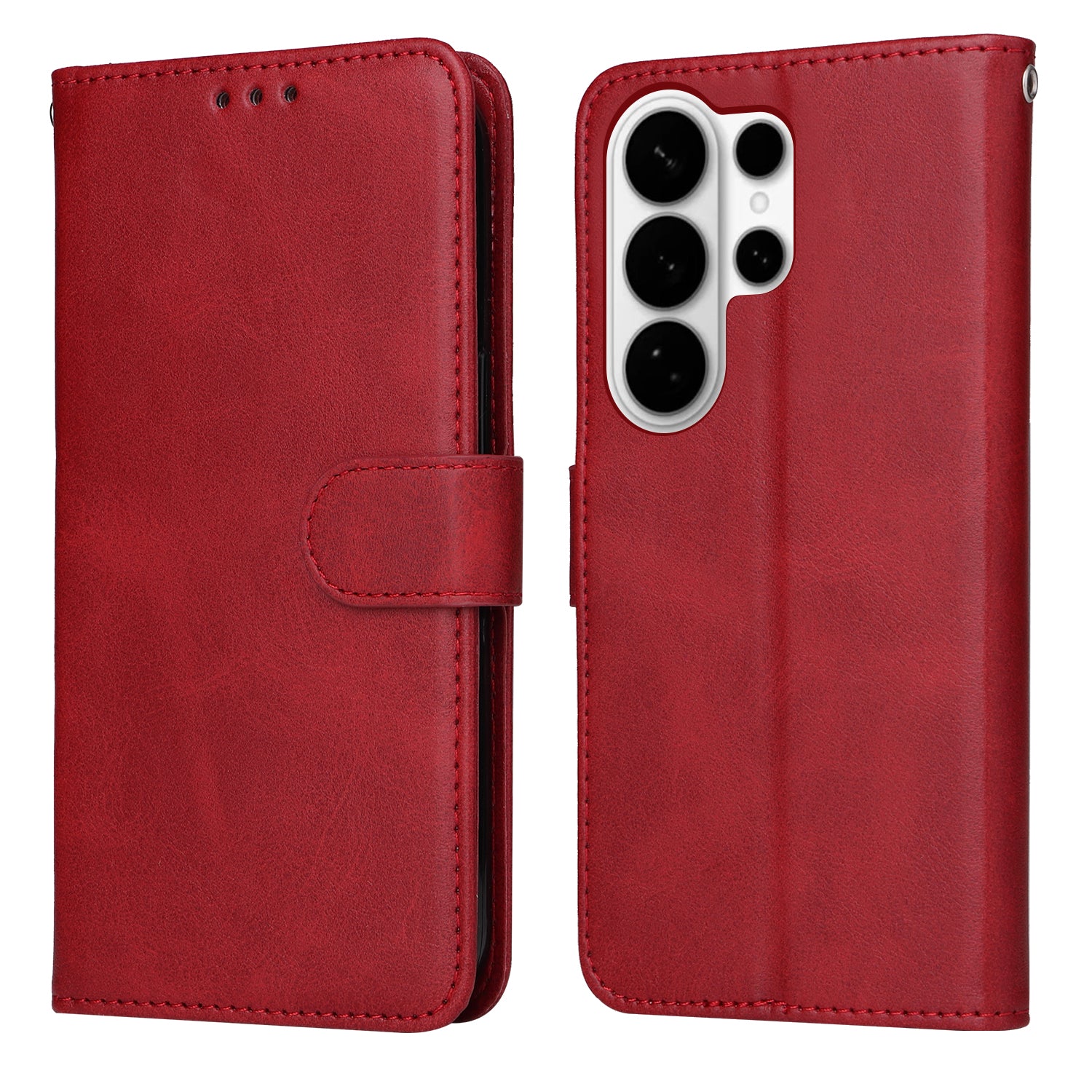For-Samsung-Galaxy-S26-Ultra-Case-Wallet-PU-Leather-Folio-Flip-Phone-Cover-Red
