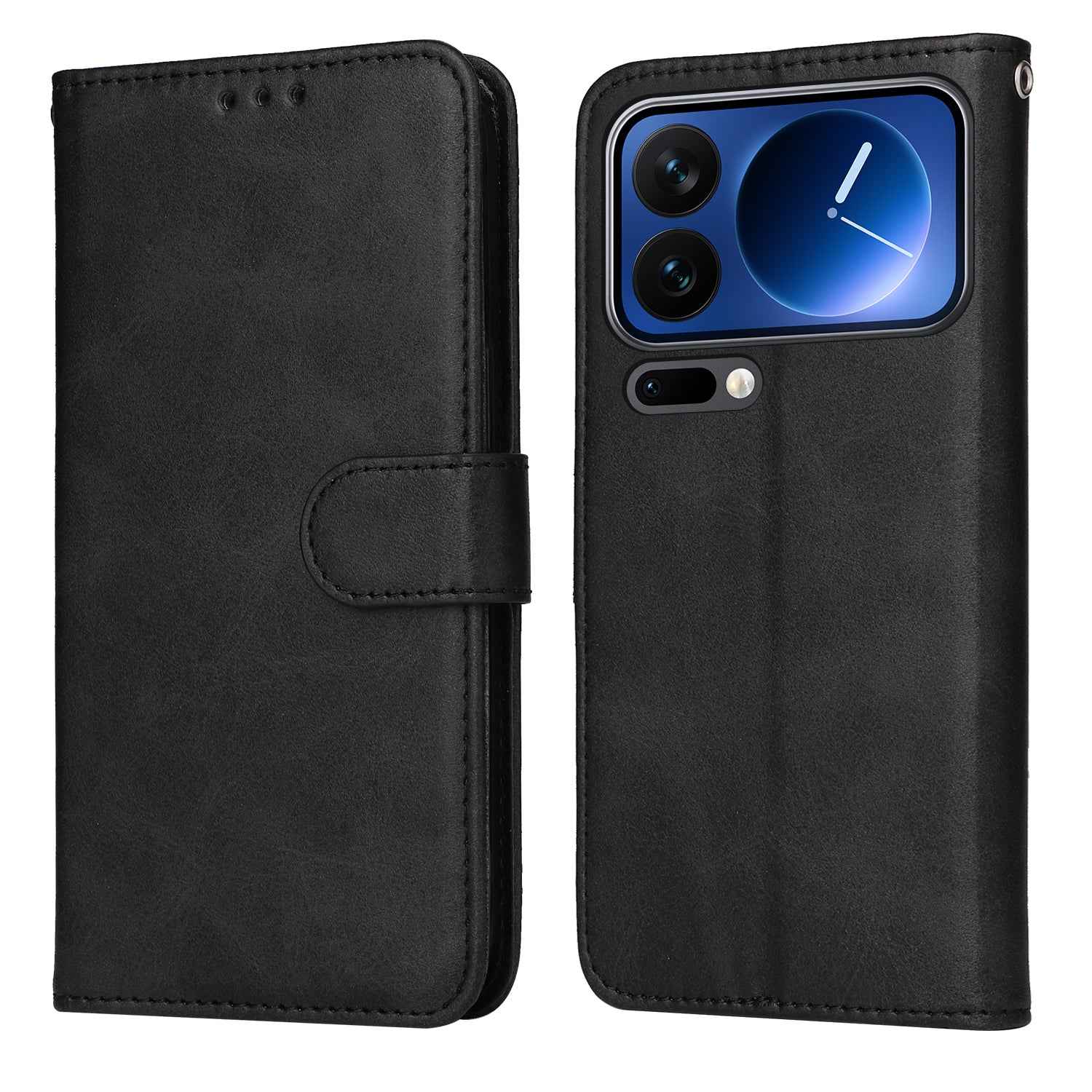 For Xiaomi 17 Pro Case Wallet PU Leather Folio Flip Phone Cover - Black