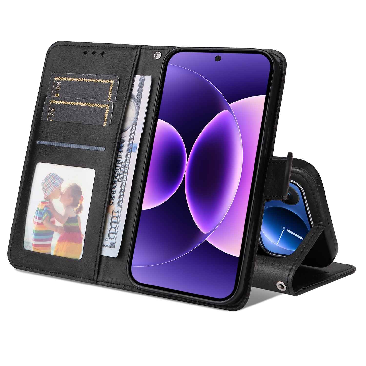 For Xiaomi 17 Pro Case Wallet PU Leather Folio Flip Phone Cover - Black