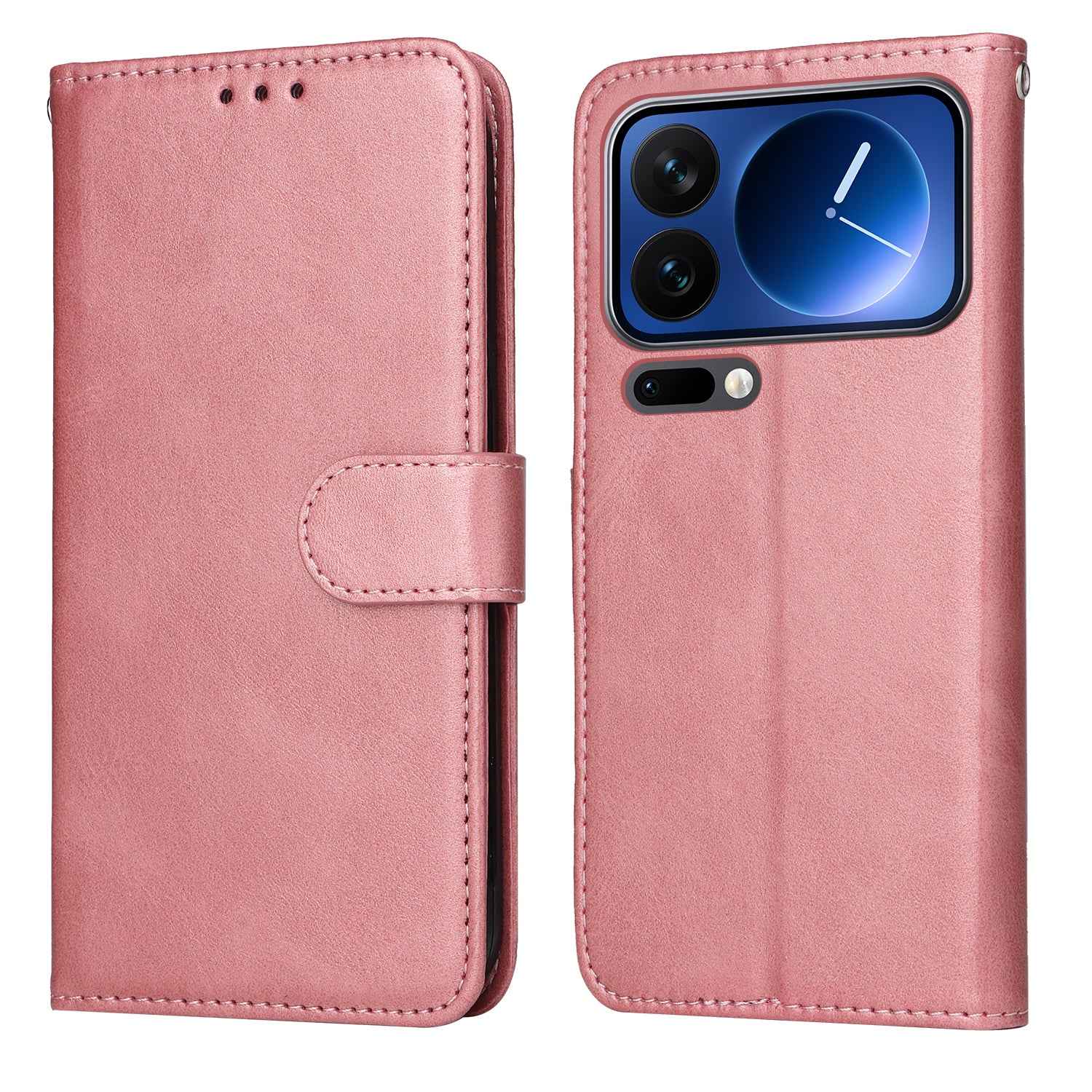 For Xiaomi 17 Pro Case Wallet PU Leather Folio Flip Phone Cover - Pink