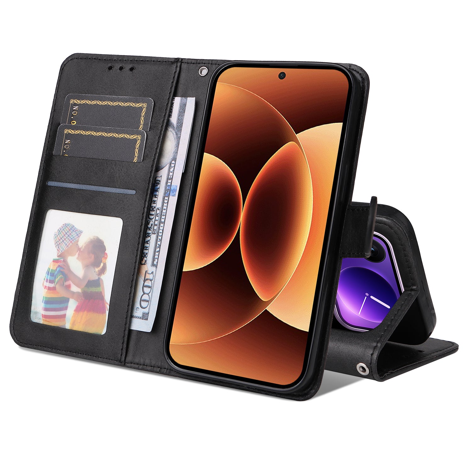 For Xiaomi 17 Pro Max Case Wallet PU Leather Folio Flip Phone Cover - Black