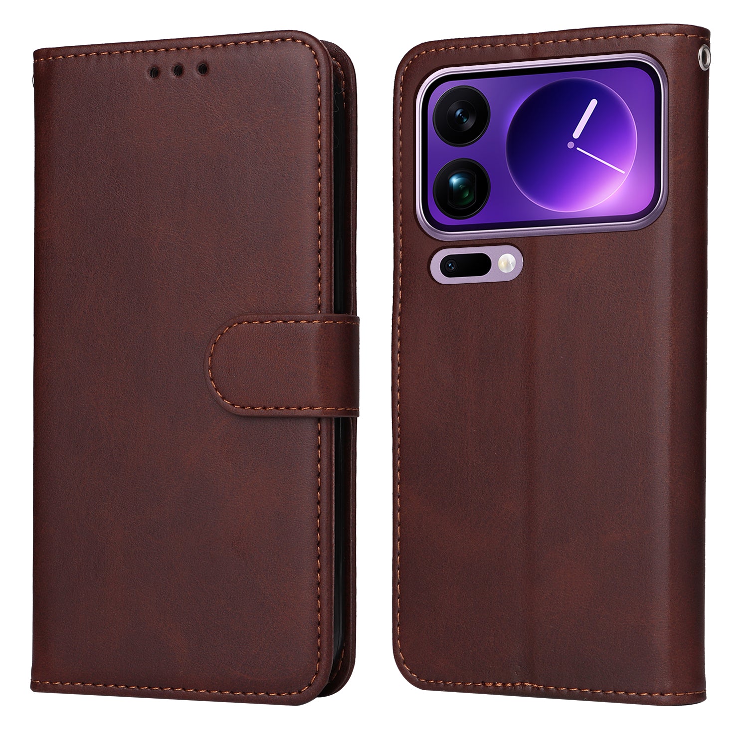 For Xiaomi 17 Pro Max Case Wallet PU Leather Folio Flip Phone Cover - Brown