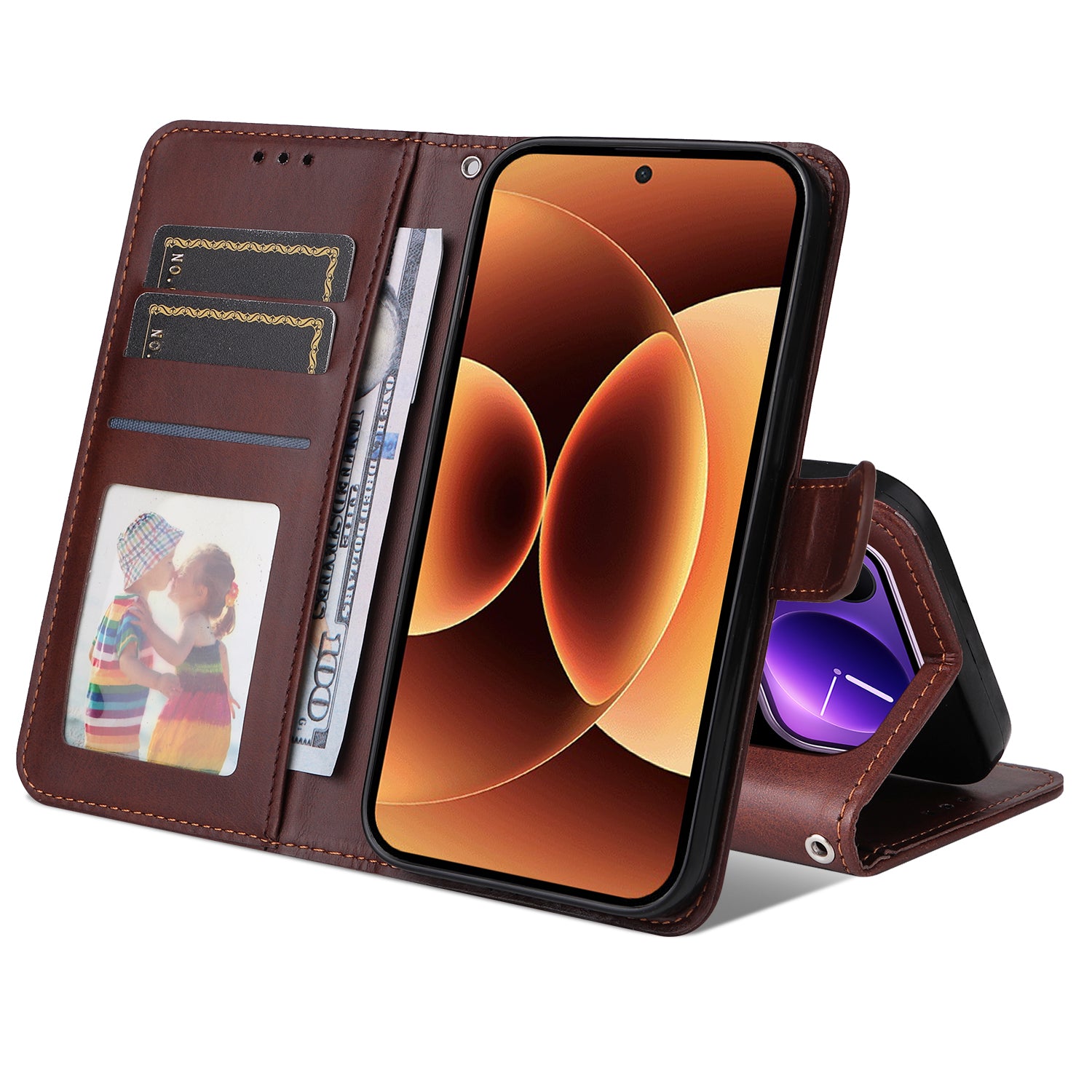 For Xiaomi 17 Pro Max Case Wallet PU Leather Folio Flip Phone Cover - Brown