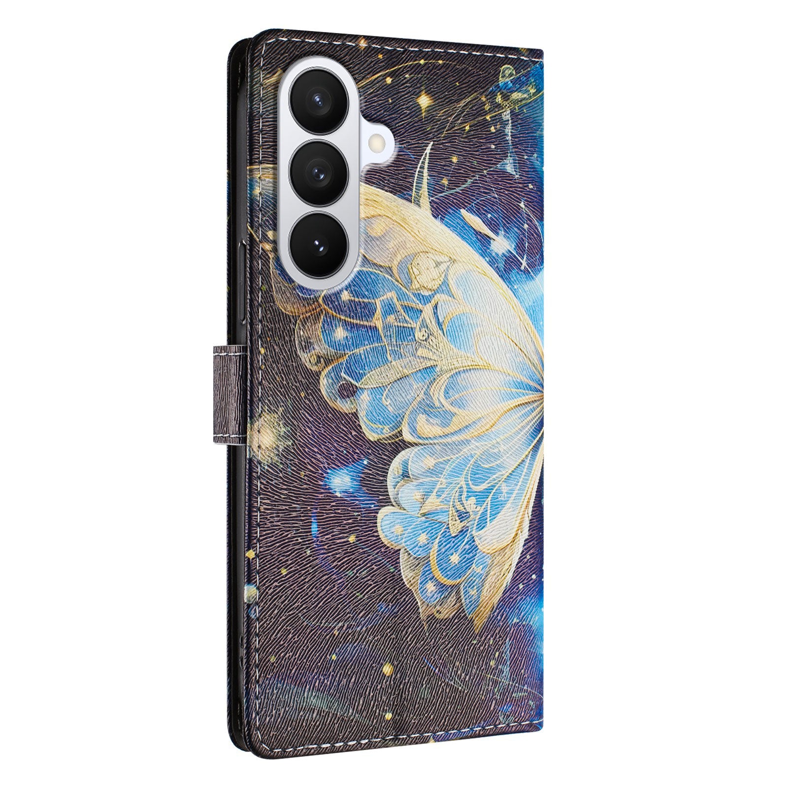 For-Samsung-Galaxy-S26-/-S26-Pro-Case-Pattern-Print-PU-Leather-Wallet-Phone-Cover-with-Wrist-Strap-Big-Butterfly