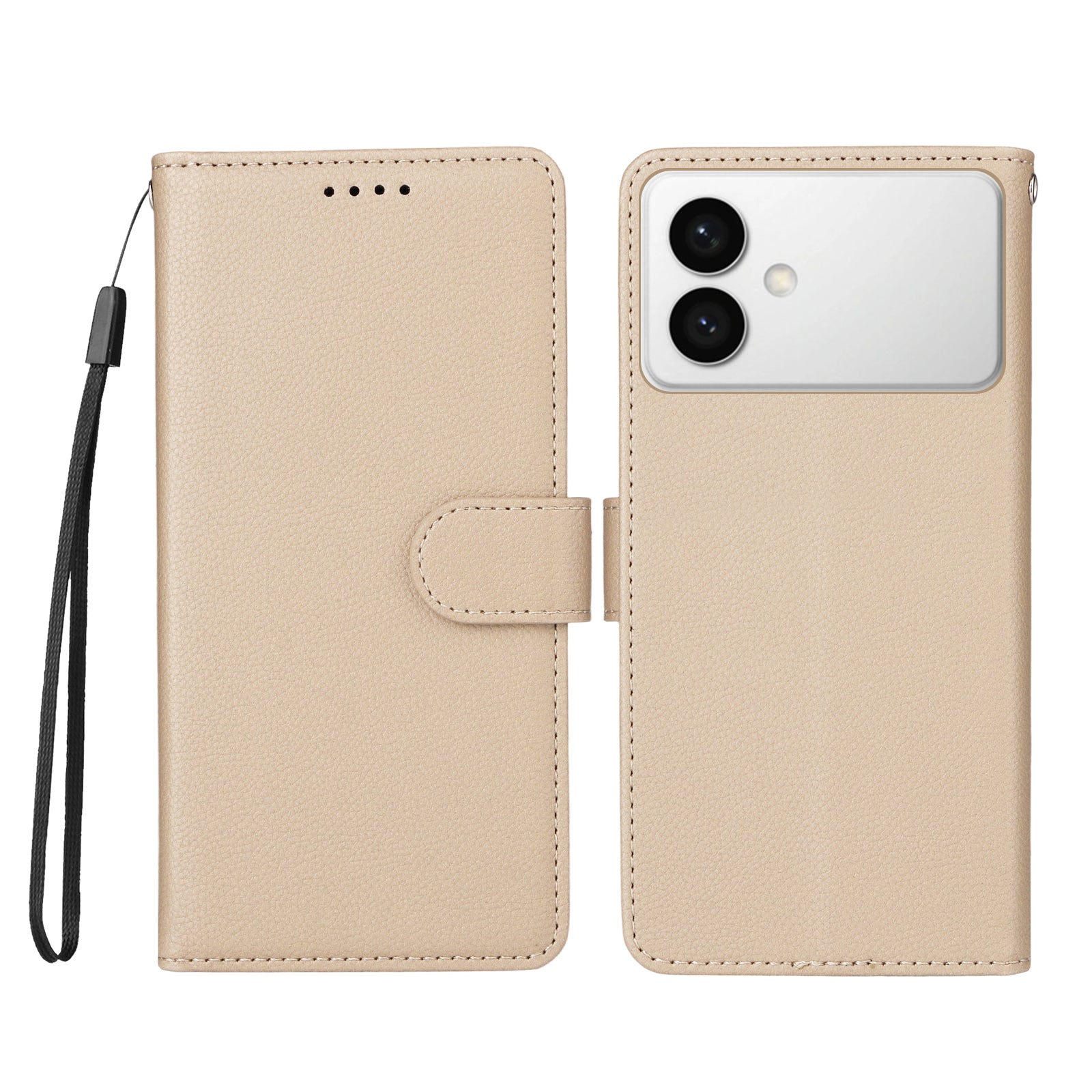 For-Samsung-Galaxy-S26-Edge-Case-RFID-Blocking-3-Card-Slots-PU-Leather-Phone-Cover-with-Wrist-Strap-Creamy-White