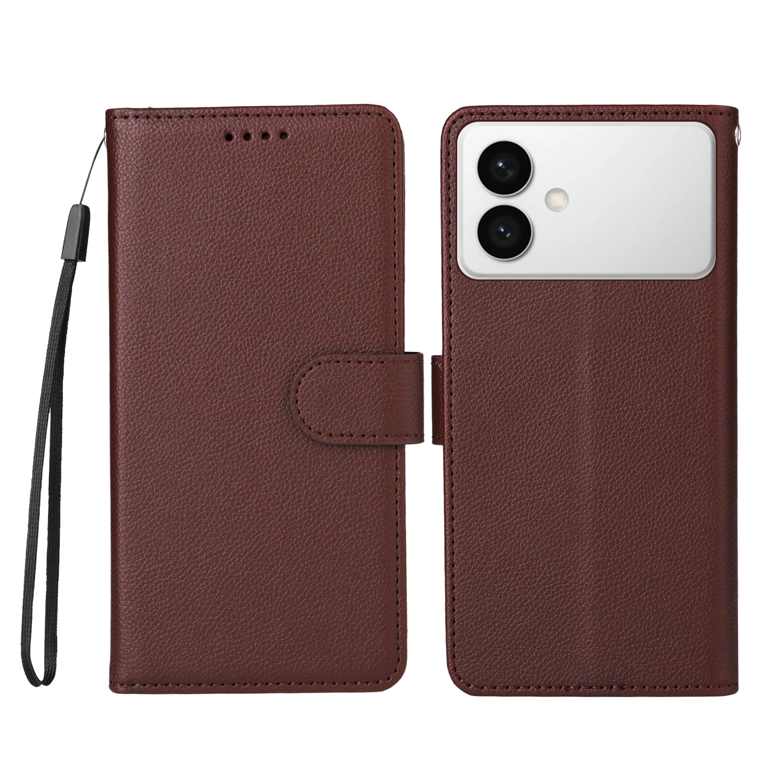 For-Samsung-Galaxy-S26-Edge-Case-RFID-Blocking-3-Card-Slots-PU-Leather-Phone-Cover-with-Wrist-Strap-Brown
